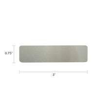 Pewter Alloy Large Metal Nameplate - Dimensions