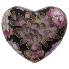 Floral Blush Cloisonné Heart Keepsake Urn