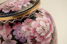 Pink and Purple Cloisonné Floral Adult Cremation Urn - Artistic