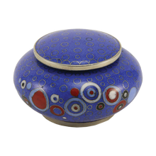 Royal Blue Cloisonné Circular Accent Keepsake Urn