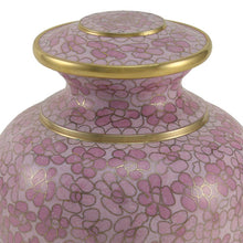 Rose Cloisonné Gold Accent Adult Cremation Urn - Artistic