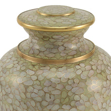 Opal Cloisonné Gold Accent Adult Cremation Urn - Artistic