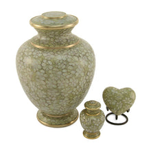 Opal Cloisonné Gold Accent Adult Cremation Urn - Size