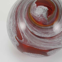 Amber & White Swirl Glass Sphere Keepsake Urn - Artistic