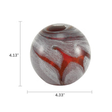 Amber & White Swirl Glass Sphere Keepsake Urn - Dimensions