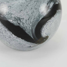 Black & White Swirl Glass Sphere Keepsake Urn - Artistic