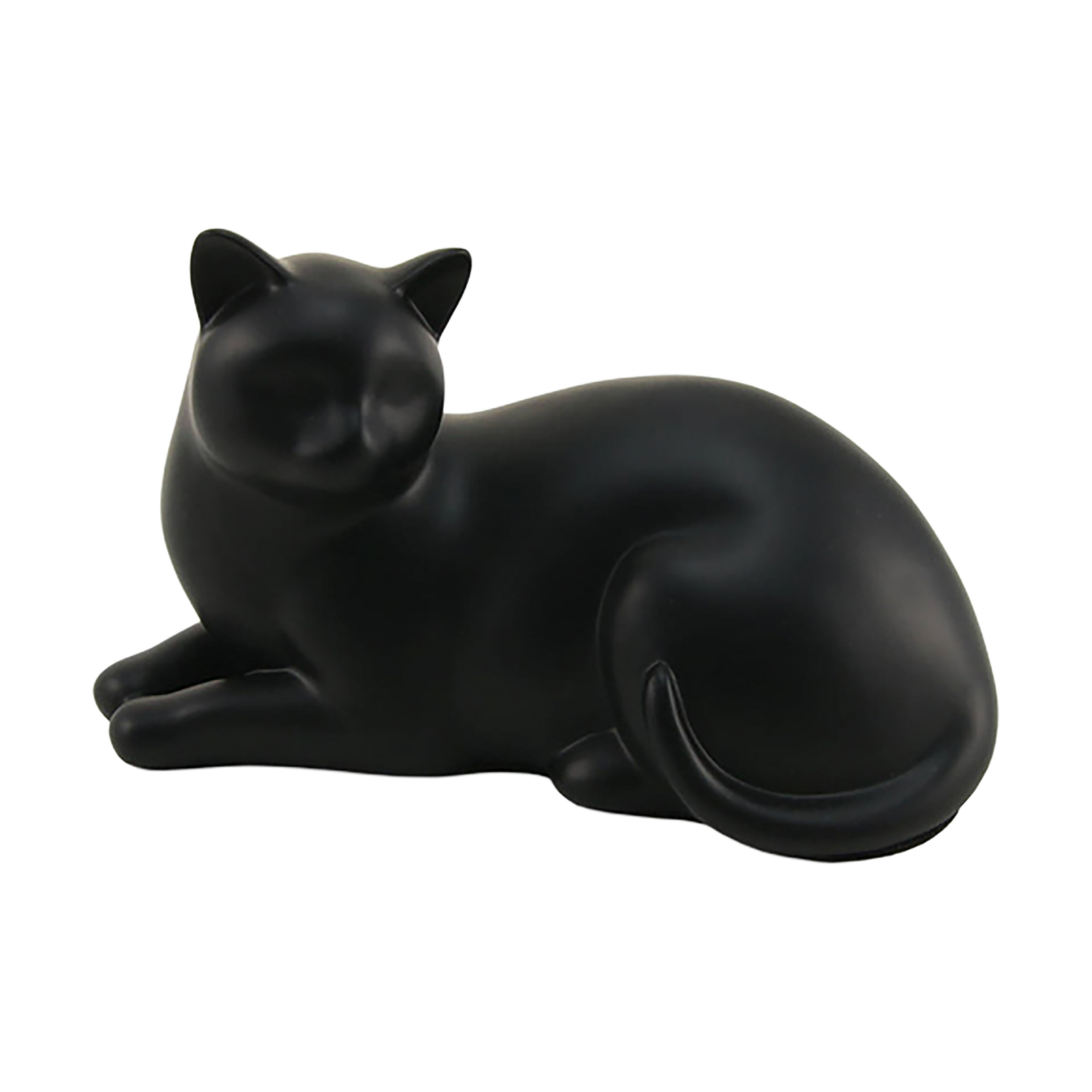 Slumber Cat Urn – Medium Matte Black Pet Memorial | Funeral.com, Inc.
