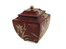 Orchid Burgundy Adult Cremation Urn - Personalized