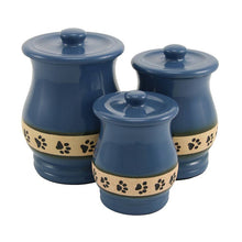 Blue Paw Print Band Large Pet Cremation Urn - Size