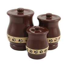 Brown Paw Print Band Medium Pet Cremation Urn - Size