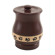 Brown Paw Print Band Medium Pet Cremation Urn