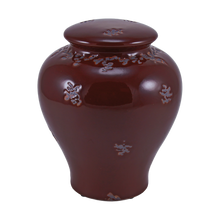 Gloss Burgundy Ceramic Adult Cremation Urn