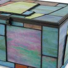 Multi-Color Geometric Memory Chest Adult Cremation Urn - Artistic