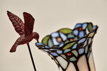 Blue Bouquet Stained Glass Keepsake Lamp Urn - Artistic