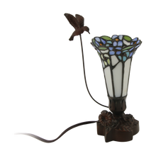 Blue Bouquet Stained Glass Keepsake Lamp Urn