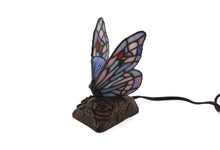 Purple Butterfly Stained Glass Keepsake Lamp Urn - With Cord