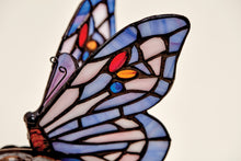 Purple Butterfly Stained Glass LED Lamp Keepsake Urn - Artistic