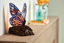 Purple Butterfly Stained Glass LED Lamp Keepsake Urn - Lifestyle
