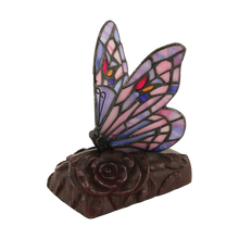 Purple Butterfly Stained Glass LED Lamp Keepsake Urn