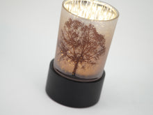 Cream Glass Keepsake Urn with Candle Holder and Tree of Life Design - Artistic