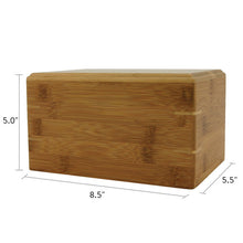 Natural Bamboo Box Extra Large Pet Cremation Urn - Dimensions