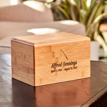 Eco-friendly Bamboo Secure Closure Adult Cremation Urn - Lifestyle