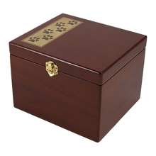 Large Paw Print Memory Chest in Gloss Wood Finish