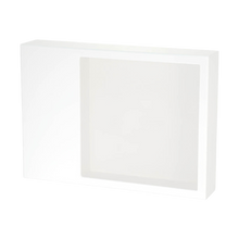 Large Shadowbox Memorial Pet Urn in Gloss White