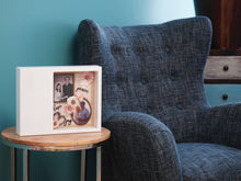 White Gloss MDF Shadowbox Medium Cremation Urn - Lifestyle