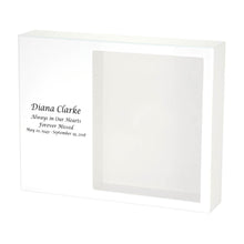 White Gloss MDF Shadowbox Medium Cremation Urn - Personalized