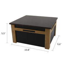 Deep Brown Bamboo Extra Large Cremation Urn - Dimensions