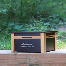 Deep Brown Bamboo Extra Large Cremation Urn - Lifestyle