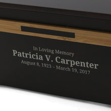 Deep Brown Bamboo Extra Large Cremation Urn - Personalized