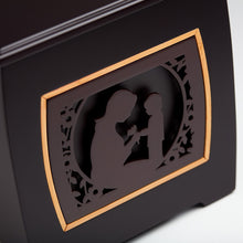 Dark Cherry MDF Bamboo Framed Mother & Child Adult Cremation Urn - Artistic