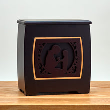 Dark Cherry MDF Bamboo Framed Mother & Child Adult Cremation Urn - Lifestyle