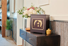 Dark Cherry MDF Bamboo Framed Mother & Child Adult Cremation Urn - Lifestyle