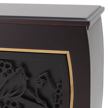 Dark Cherry MDF Bamboo Framed Cardinal Adult Cremation Urn - Artistic