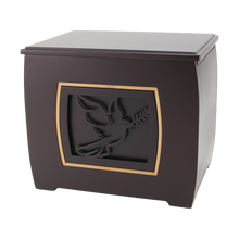 Dark Cherry MDF Bamboo Framed Dove Extra Large Cremation Urn