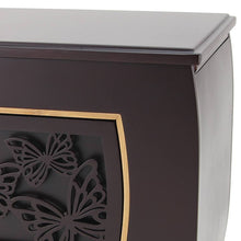 Dark Cherry MDF Bamboo Framed Butterfly Extra Large Cremation Urn - Artistic
