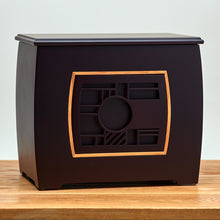 Dark Cherry MDF Bamboo Framed Geometric Extra Large Companion Urn - Lifestyle