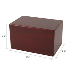 Cherry Woodgrain Box Medium Cremation Urn - Dimensions