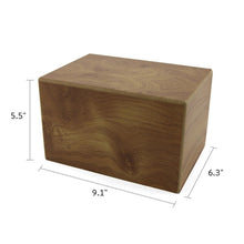 Natural MDF Woodgrain Extra Large Cremation Box Urn - Dimensions