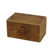 Natural Woodgrain MDF Box Small Cremation Urn - Personalized