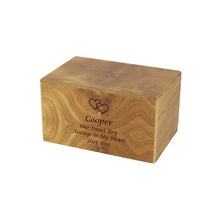 Natural Woodgrain MDF Box Large Pet Cremation Urn - Personalized