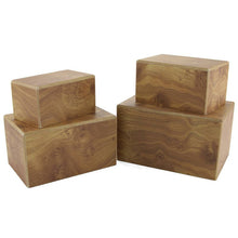 Natural Woodgrain MDF Box Large Pet Cremation Urn - Size