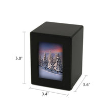 Black Photo Frame Medium Pet Cremation Urn - Dimensions