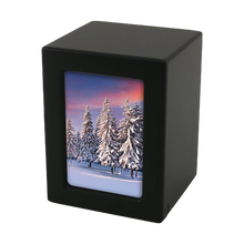 Black MDF Extra Small Photo Display Pet Cremation Urn