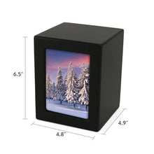Black Photo Frame Large Pet Cremation Urn - Dimensions