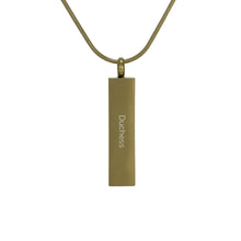 Bronze Pillar Cubic Zirconias Cremation Pendant - Personalized