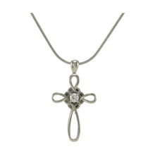 Pewter Stainless Steel Infinity Cross Cremation Jewelry